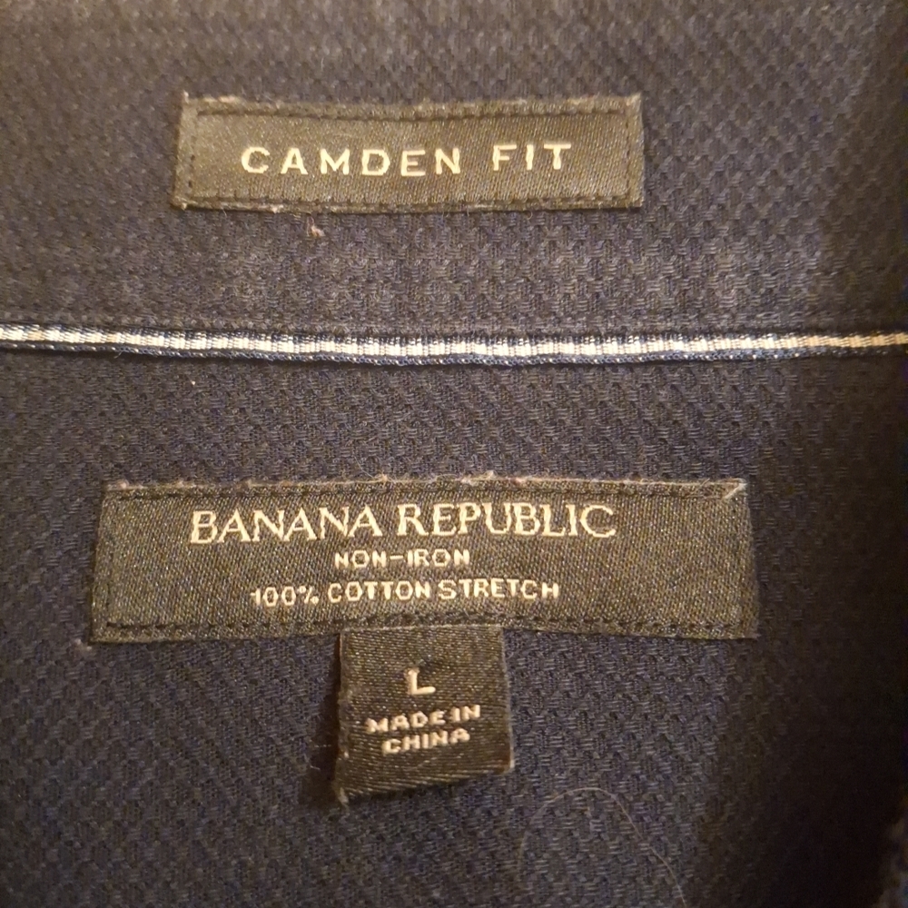 Banana Republic Textured Navy Shirt  100% Cotton